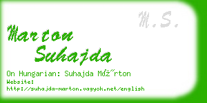 marton suhajda business card